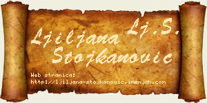 Ljiljana Stojkanović vizit kartica